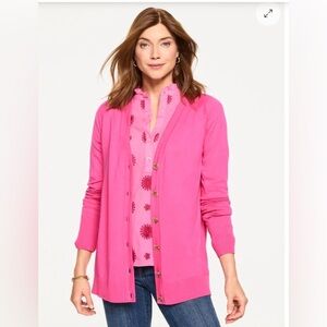 NWT Talbots Girlfriend Cardigan 2X Hot Pink Long